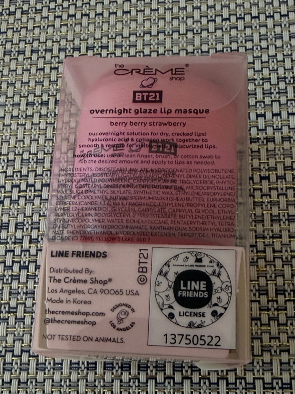 The Creme Shop Overnight Glaze Lip Masque - Berry Berry Strawberry - Picture 5 of 6